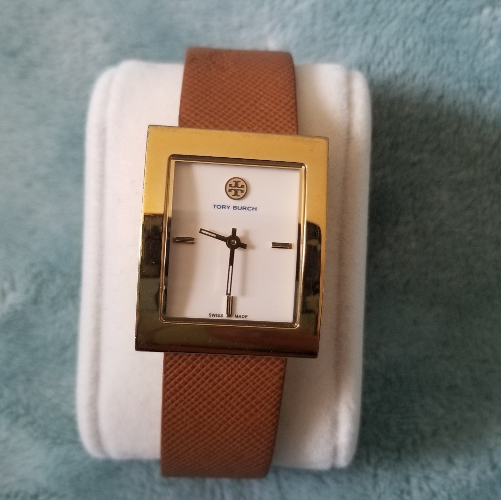Tory Burch Leather Gold Robinson Watch